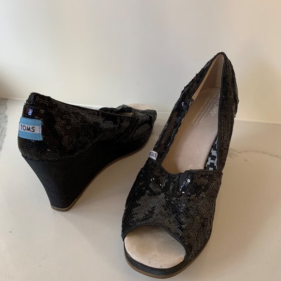 TOMS sequin wedges - Picture 2 of 8